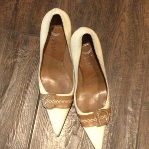 Dior cream heels